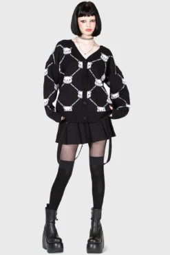 Killstar x Gloomy Bear Bone To Pick Loose Fit Cardigan