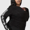 KILLSTAR Bone To Pick Plus Size Top with Ruched Sides