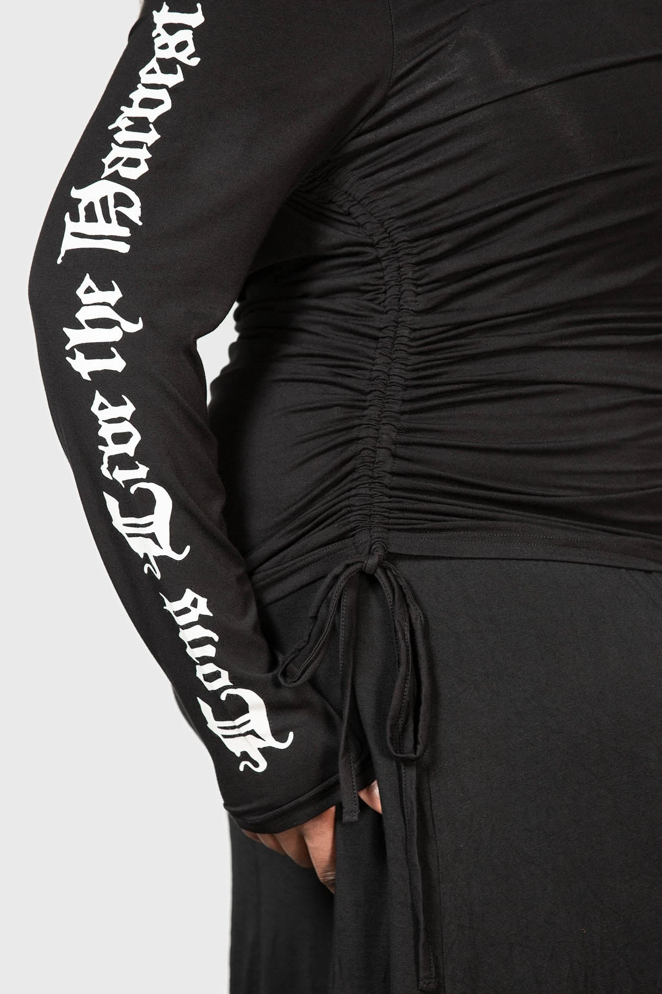 KILLSTAR Bone To Pick Plus Size Top with Ruched Sides 2 KILLSTAR Bone To Pick Plus Size Top with Ruched Sides - Image 2