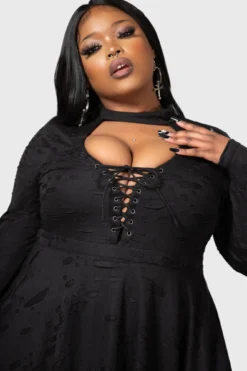 Killstar Boneland Arrow Plus Size Maxi Dress -Kill Star Store BONELAND ARROW MAXI DRESS PLUS W E