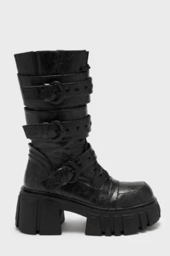 KIHILIST Ruptura Statement Buckle Platform Boots