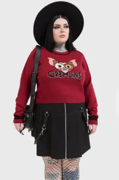 Killstar x Gremlins Bright Light! Cropped Knitted Sweater -Kill Star Store BRIGHT LIGHT BRIGHT LIGHT KNITTED SWEATER PLUS W C 72f192b2 8f89 4c27 95f6 ad5d580533f9