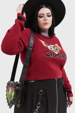 Killstar x Gremlins Bright Light! Cropped Knitted Sweater -Kill Star Store BRIGHT LIGHT BRIGHT LIGHT KNITTED SWEATER PLUS W E 4308e388 0829 4ae3 8445 fa044955c816