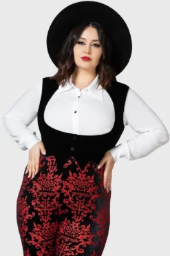 KILLSTAR Twin Temple Burning Bright Plus Size Underbust Waistcoat -Kill Star Store BURNING BRIGHT UNDERBUST WAISTCOAT PLUS W D