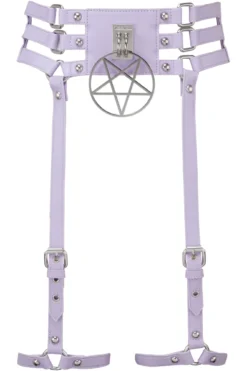 KILLSTAR Baby Hex Lilac Suspender Belt - Plus Size Edition