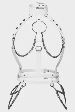 KILLSTAR Baphomet Bones Gothic Faux Leather Harness -Kill Star Store Baphoment Bones Harness G