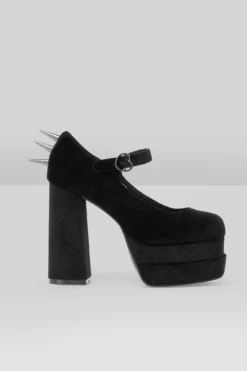 KILLSTAR Basilisks Velvet Spiked Platform Pumps -Kill Star Store BasilisksPumps G