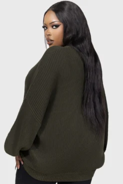 Belinda Sweater [KHAKI] -Kill Star Store Belinda Sweater KHAKI PLUS D