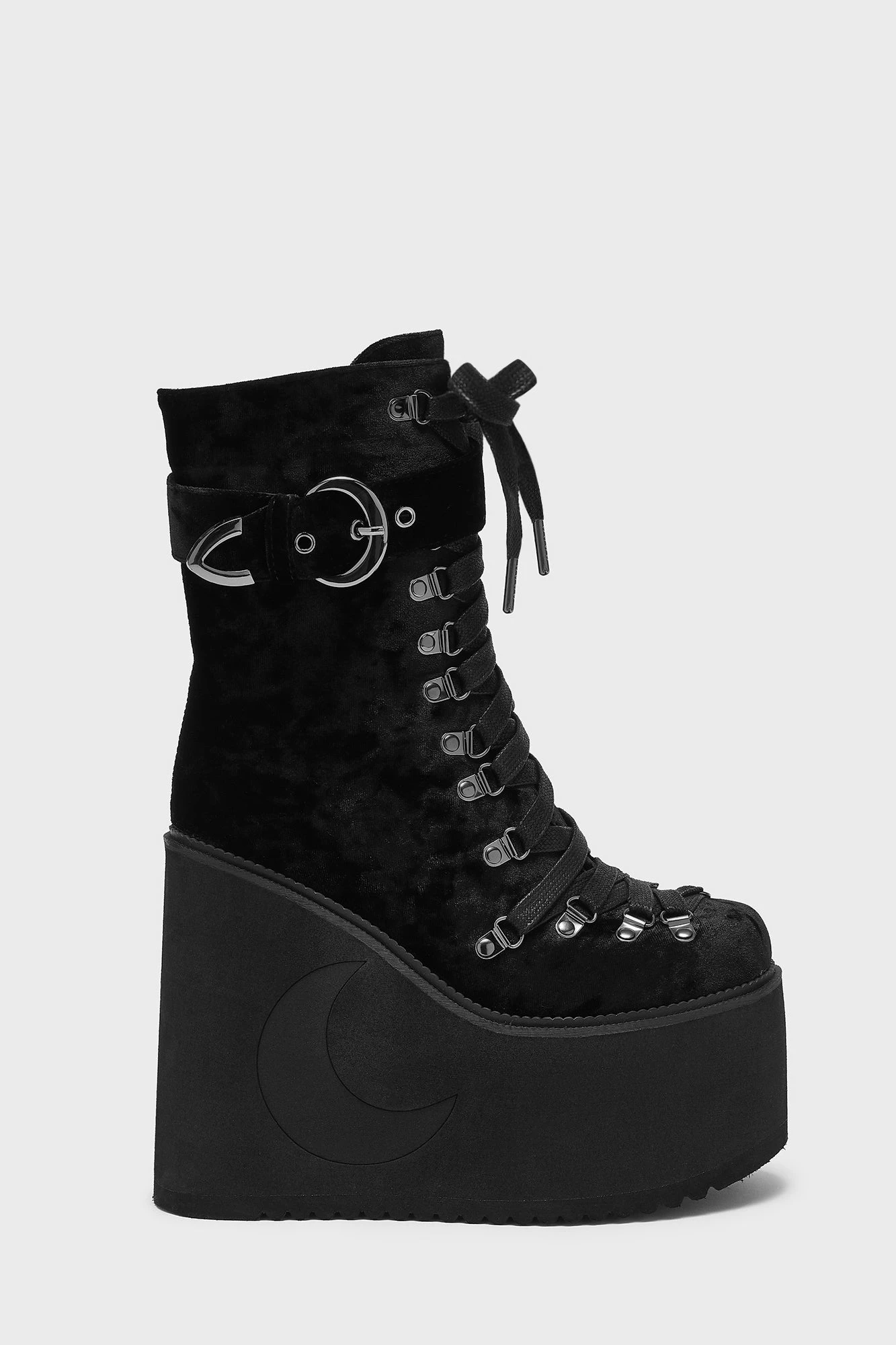 KILLSTAR Mournful Steps Crushed Velvet Platform Boots 1 KILLSTAR Mournful Steps Crushed Velvet Platform Boots