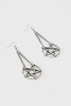 KILLSTAR Broken Seal Pentagram Earrings