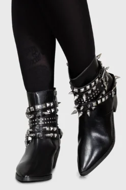 KILLSTAR Callista Studded Pointed Biker Boots