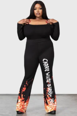 KILLSTAR Carrie Bootcut Trousers [PLUS] - Official Licensed Edition
