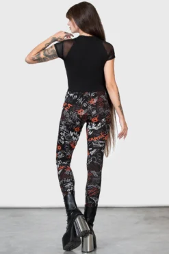 Killstar x Carrie Official Licensed Horror Leggings -Kill Star Store CARRIE LEGGINGS W F