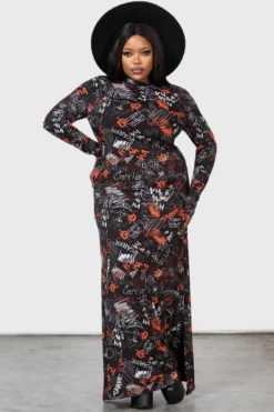 Killstar Carrie Official Licensed Plus Size Maxi Dress -Kill Star Store CARRIE MAXI DRESS W PLUS D
