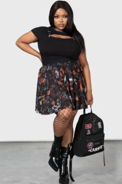 KILLSTAR x Carrie Official Skater Skirt - Plus Size Horror Fashion -Kill Star Store CARRIE SKATER SKIRT W PLUS D