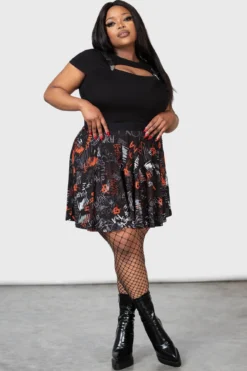 KILLSTAR x Carrie Official Skater Skirt - Plus Size Horror Fashion -Kill Star Store CARRIE SKATER SKIRT W PLUS E