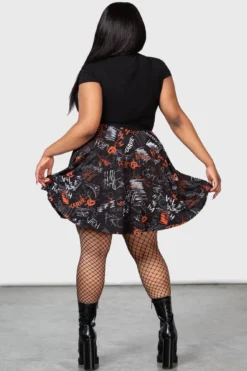 KILLSTAR x Carrie Official Skater Skirt - Plus Size Horror Fashion -Kill Star Store CARRIE SKATER SKIRT W PLUS F
