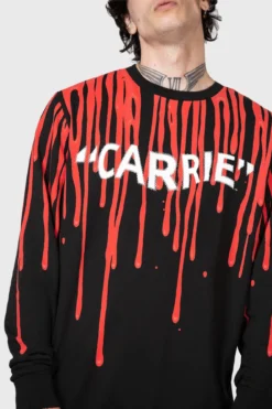 KILLSTAR x Carrie Licensed Sweatshirt - Carrie White Graphic Knit -Kill Star Store CARRIE WHITE SWEATSHIRT M E