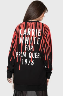 KILLSTAR x Carrie Licensed Sweatshirt - Carrie White Graphic Knit