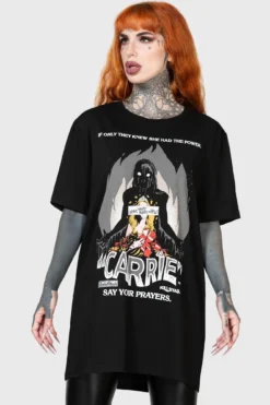 Killstar Carrie White Graphic T-Shirt - Official Licensed Horror Tee -Kill Star Store CARRIE WHITE TSHIRT W C