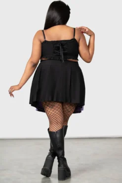 KILLSTAR Cattie Pleated Mini Skirt [Plus Size] -Kill Star Store CATTIE PLEATED SKIRT PLUS W E