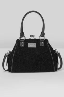 KIHILIST Ceaseless Night Velvet Spiderweb Handbag