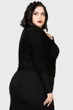 KILLSTAR Chiroptera Cardigan [PLUS] - Cropped Gothic Knitwear -Kill Star Store CHIROPTERA CARDIGAN PLUS W E