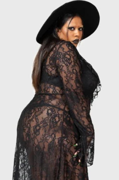 KILLSTAR Condolences Plus Size Lace Maxi Shirt Dress -Kill Star Store CONDOLENCES MAXI SHIRT DRESS PLUS W F 186860b9 582e 4ee0 83db 6ea58dc44e7f