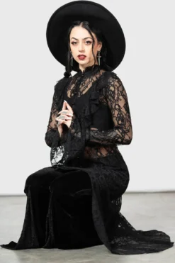 Condolences Maxi Shirt Dress -Kill Star Store CONDOLENCES MAXI SHIRT DRESS W F