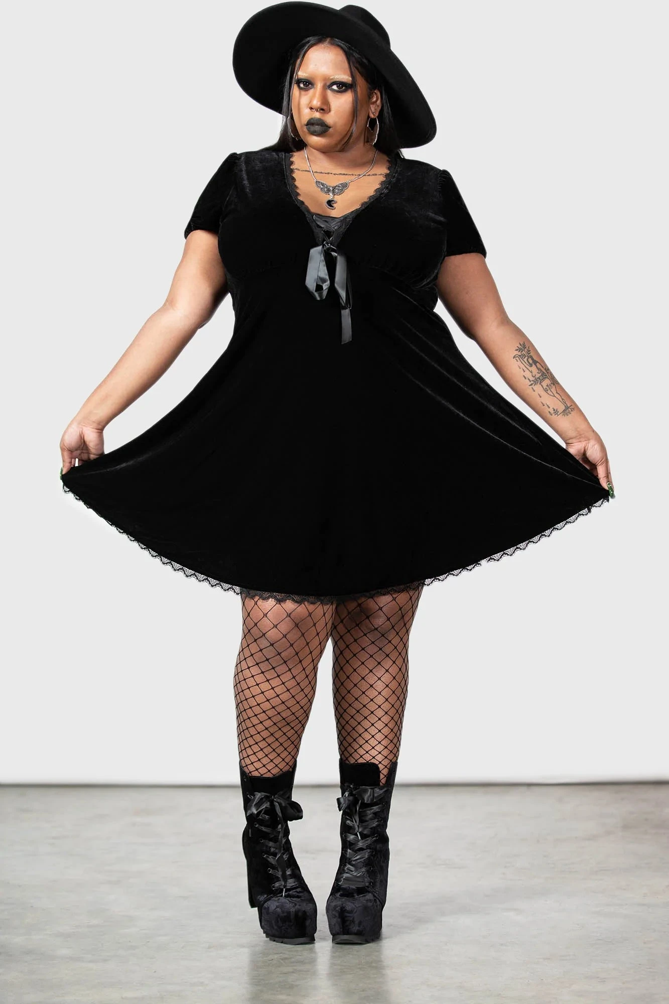 KILLSTAR Consolation Plus Size Velvet Gothic Dress 1 KILLSTAR Consolation Plus Size Velvet Gothic Dress