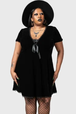 KILLSTAR Consolation Plus Size Velvet Gothic Dress 7 KILLSTAR Consolation Plus Size Velvet Gothic Dress -Kill Star Store CONSOLATION DRESS PLUS W D