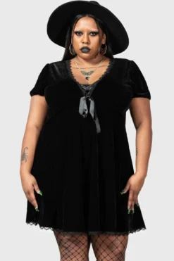 KILLSTAR Consolation Plus Size Velvet Gothic Dress 8 KILLSTAR Consolation Plus Size Velvet Gothic Dress -Kill Star Store CONSOLATION DRESS PLUS W E