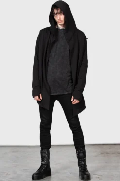KILLSTAR Corentine Cardigan - Hooded Open-Front Unisex Wrap 9 KILLSTAR Corentine Cardigan - Hooded Open-Front Unisex Wrap -Kill Star Store CORENTINE HOODIE MENS C