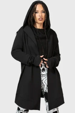 KILLSTAR Corentine Cardigan - Hooded Open-Front Unisex Wrap