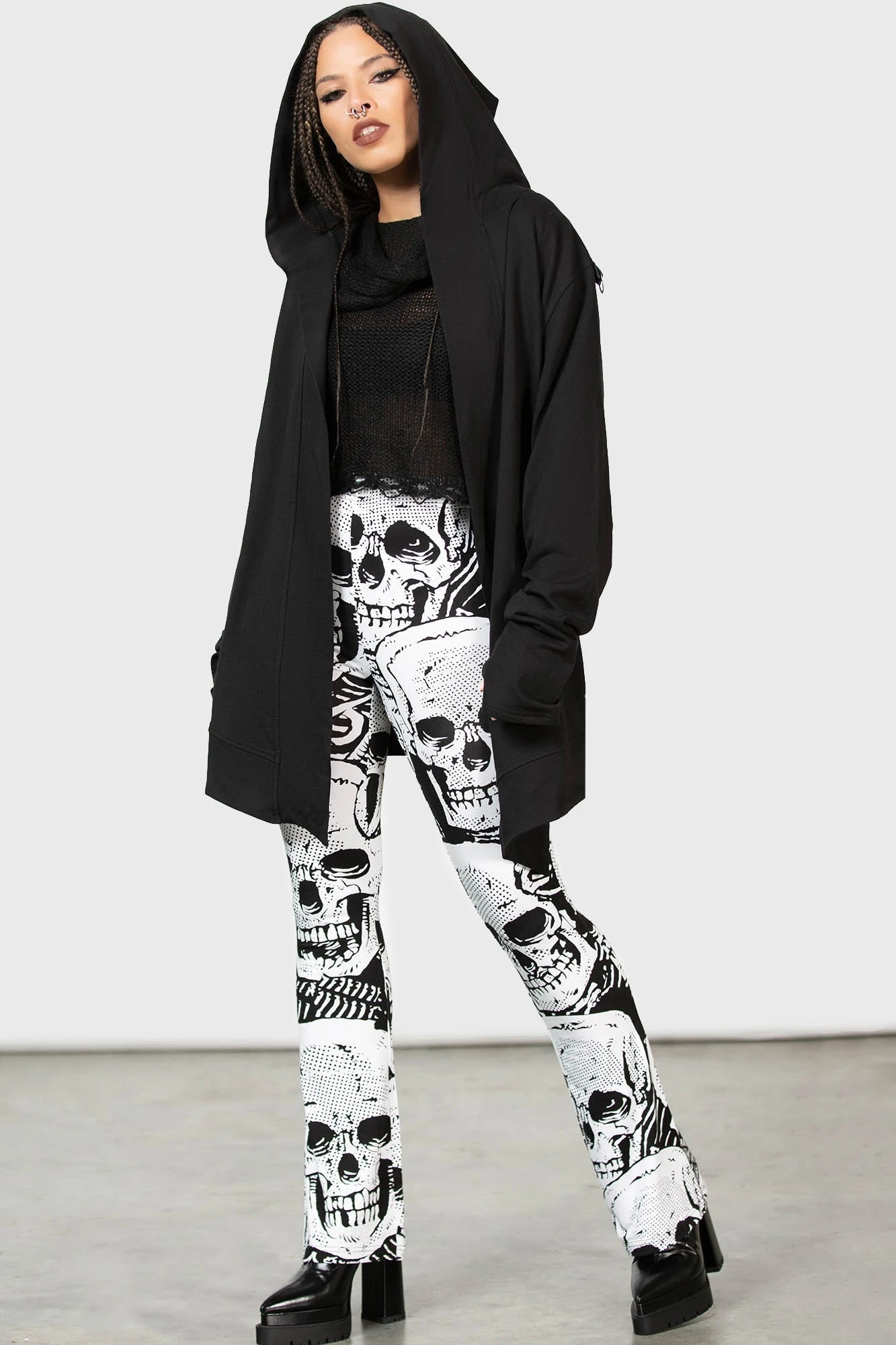 KILLSTAR Corentine Cardigan - Hooded Open-Front Unisex Wrap 3 KILLSTAR Corentine Cardigan - Hooded Open-Front Unisex Wrap - Image 3