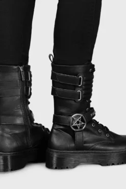 KILLSTAR Corrosion Boots - Pentagram Buckle Gothic Footwear -Kill Star Store CORROSION BOOTS MENS E 9f9ffcf1 1277 4c10 b218 f172f9d4eb00