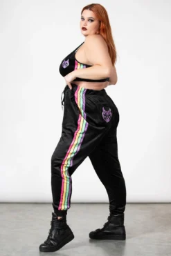 KILLSTAR Coven Chill Velour Joggers [Plus Size] -Kill Star Store COVEN CHILL VELOUR JOGGERS PLUS W F