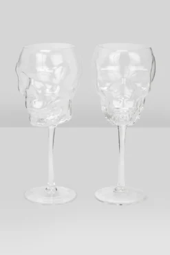 Cranium Wine Glasses [CLEAR] -Kill Star Store CRANIUM WINE GLASS CLEAR D