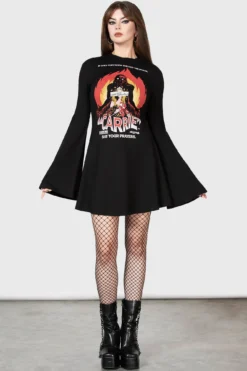 KILLSTAR Creepy Carrie Skater Dress - Official Carrie 1976 Collaboration -Kill Star Store CREEPY CARRIE SKATER DRESS W D