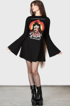 KILLSTAR Creepy Carrie Skater Dress - Official Carrie 1976 Collaboration -Kill Star Store CREEPY CARRIE SKATER DRESS W F