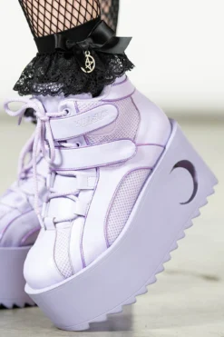 Killstar Crescent Night Lilac Platform Trainers 6 Killstar Crescent Night Lilac Platform Trainers -Kill Star Store CRESCENT NIGHT PLATFORM TRAINERS LILAC W D