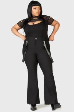 KILLSTAR Cutout Bondage Plus Size Trousers -Kill Star Store CUT OUT BONDAGE TROUSERS PLUS W D