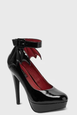 KILLSTAR Cemetery Lane Batwing High Heels
