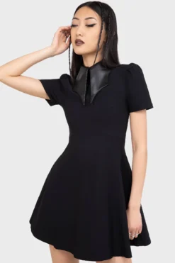 KIHILIST Chapel Collar Mini Dress