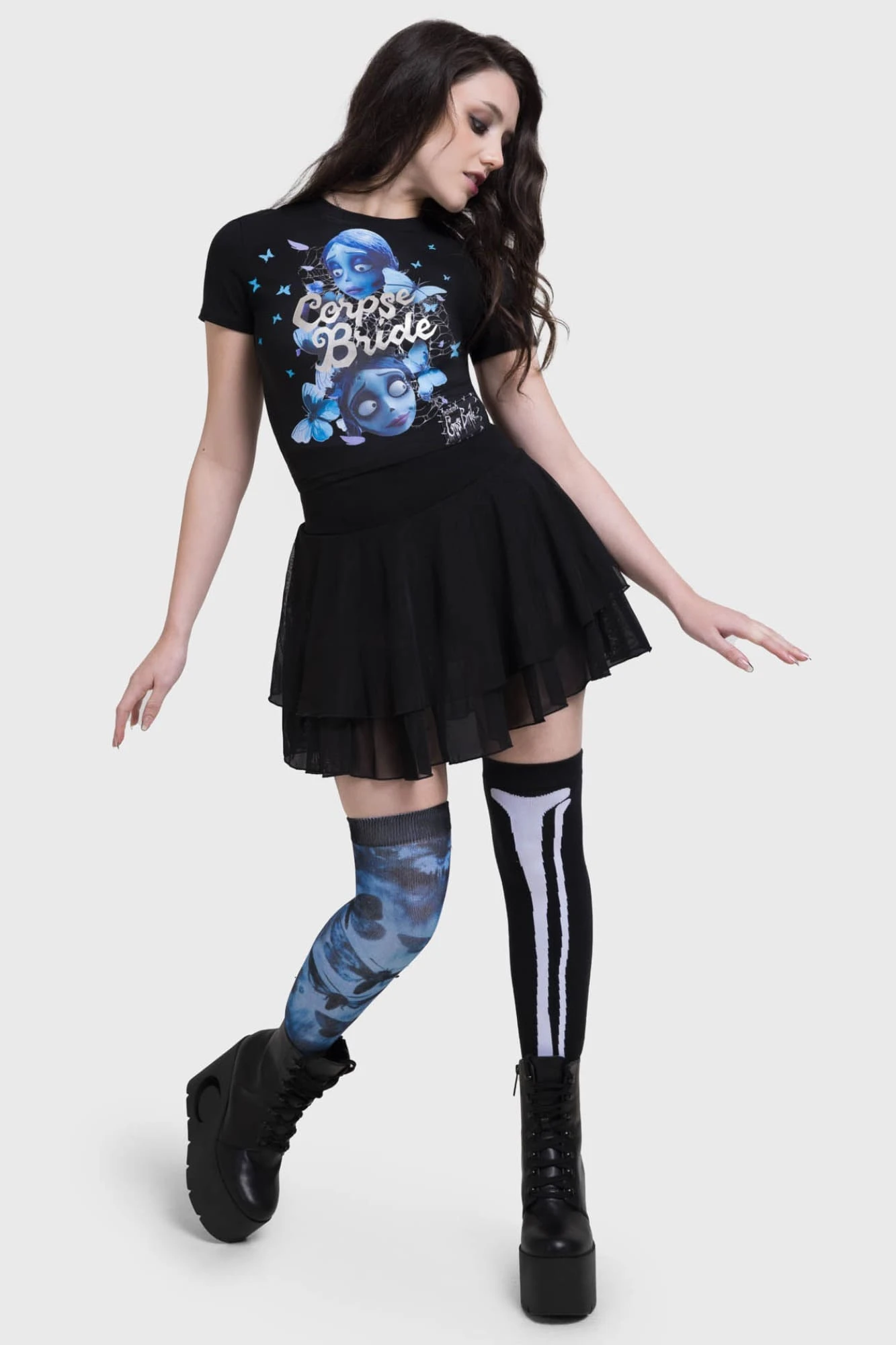 KILLSTAR Corpse Bride Shrunken Tee - Official Graphic Crop Top 2 KILLSTAR Corpse Bride Shrunken Tee - Official Graphic Crop Top - Image 2