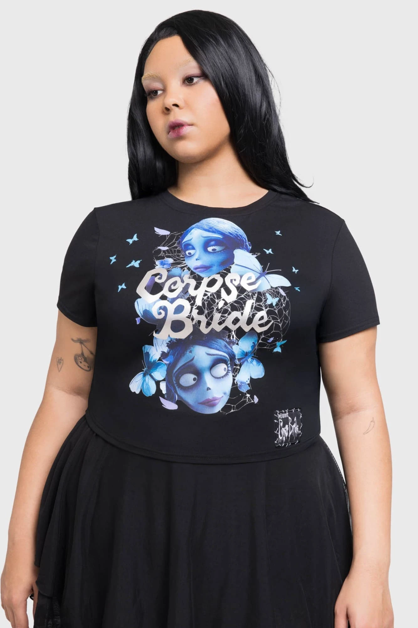 KILLSTAR Corpse Bride Shrunken Tee - Official Graphic Crop Top 4 KILLSTAR Corpse Bride Shrunken Tee - Official Graphic Crop Top - Image 4