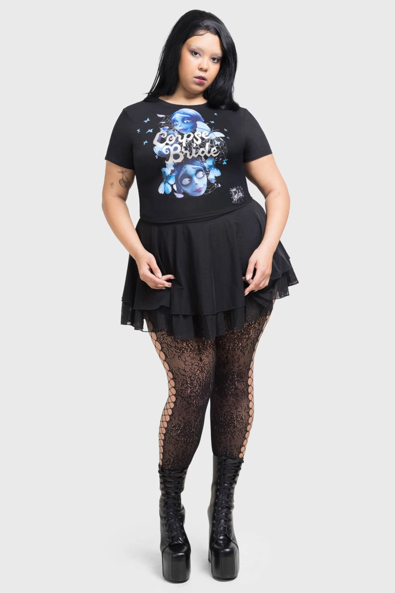 KILLSTAR Corpse Bride Shrunken Tee - Official Graphic Crop Top 3 KILLSTAR Corpse Bride Shrunken Tee - Official Graphic Crop Top - Image 3