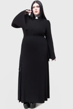 Killstar Cursed Pray Blouse - Long Sleeve Gothic Top -Kill Star Store CursedPrayBlouse PLUS D