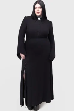 Killstar Cursed Pray Blouse - Long Sleeve Gothic Top -Kill Star Store Cursed Pray Blouse PLUS B