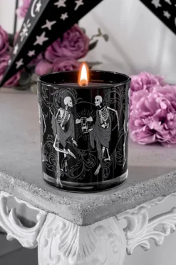 Danse Macabre Glass Candle